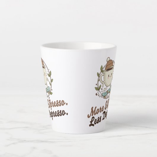 Large Mug - More Espresso. Less Depresso. Latte Mok (Voorkant)