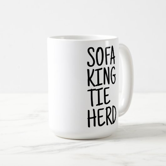 Large Mug - Sofa King Tie Herd Koffiemok (Voorkant rechts)