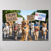 Large No Kings Day Pet Poster (Voorkant)