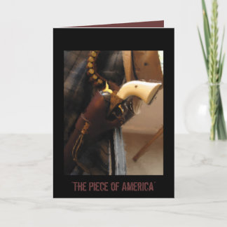 Large Notecard met pistol en holster Kaart