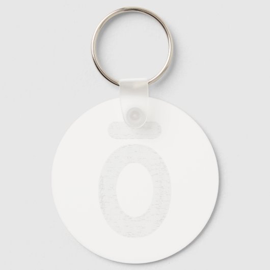 Large O Essential Oil White Words  Sleutelhanger (Voorkant)