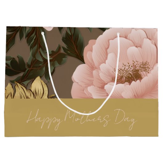 Large Oversized Floral Groot Cadeauzakje (Achterkant)