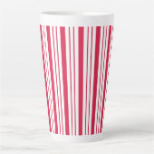 Large Peppermint Striped Latte Mug Latte Mok (Voorkant)