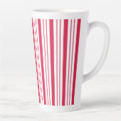 Large Peppermint Striped Latte Mug Latte Mok (Rechts)