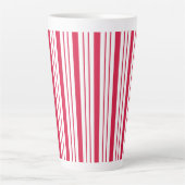Large Peppermint Striped Latte Mug Mok (Voorkant)