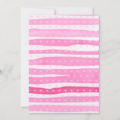 Large pink bow and hearts Galentine's Day party Kaart (Achterkant)