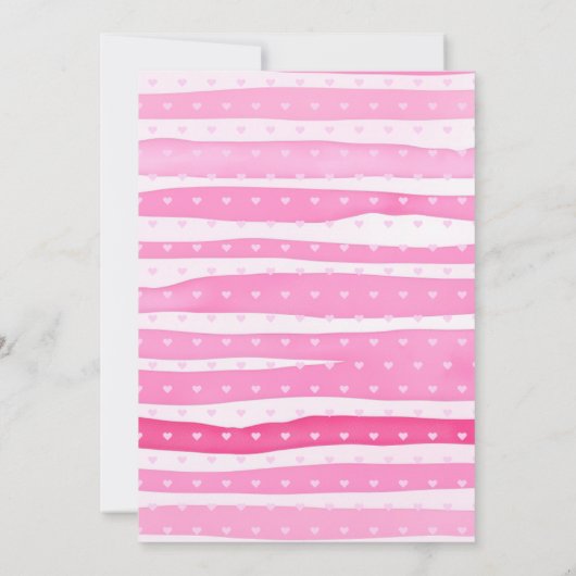 Large pink bow and hearts Galentine's Day party    Kaart (Achterkant)