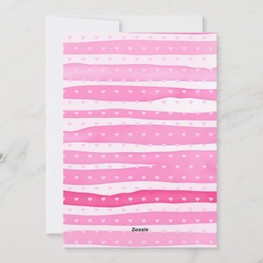 Large pink bow with hearts Happy Valentine's Day  Feestdagenkaart (Achterkant)