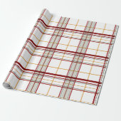 Large Plaid Modern Holiday Wrapping Paper Cadeaupapier (Uitgerold)