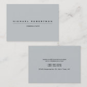 Large Plain Unique Special Grey Visitekaartje (Voorkant / Achterkant)