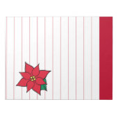 Large Poinsettia Holiday Notepad Notitieblok (Voorkant)