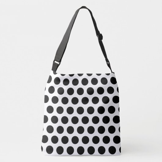 Large Polka Cross-Body Canvas tas (Achterkant)