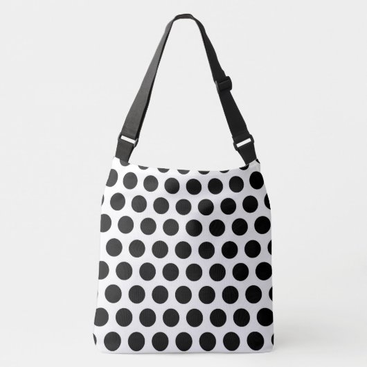 Large Polka Cross-Body Canvas tas (Voorkant)