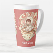 Large Rabbit 17oz Coffee Mug for Work Latte Mok (Rechterhoek)