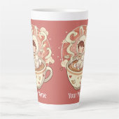 Large Rabbit 17oz Coffee Mug for Work Latte Mok (Voorkant)