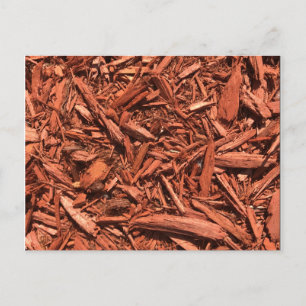 Large red cedar mulch pattern landscapor contracor briefkaart