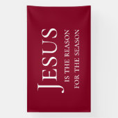 Large Red Jesus is the reason for Christmas Sign Spandoek (Verticaal)
