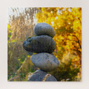 Large Rock Cairn Zen Jigzaag Puzzle Legpuzzel