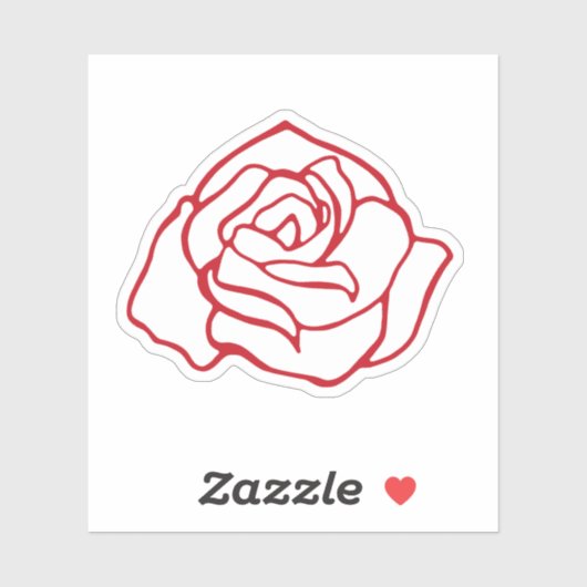Large Rose Sticker (Vel)