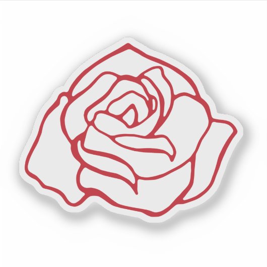 Large Rose Sticker (Voorkant)