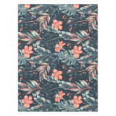 Large-scale tropical florals and leaves tafelkleed (Voorkant)