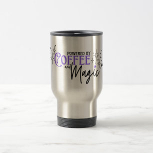 Large Silver Illustrated Coffee & Magic Reisbeker