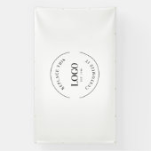 Large Simple Logo Company Branding Professional Spandoek (Verticaal)