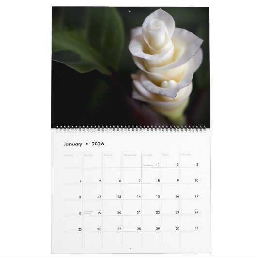 Large Size Exotic Flowers Calendar Kalender (Jan 2026)
