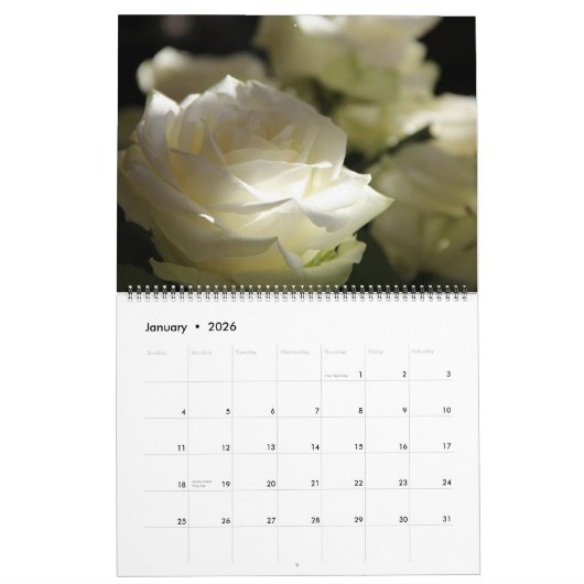 Large Size Forever Roses Calendar Kalender (Jan 2026)