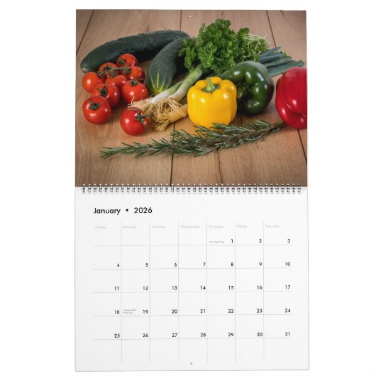 Large Size Herbs & Spices Calendar Kalender (Jan 2026)