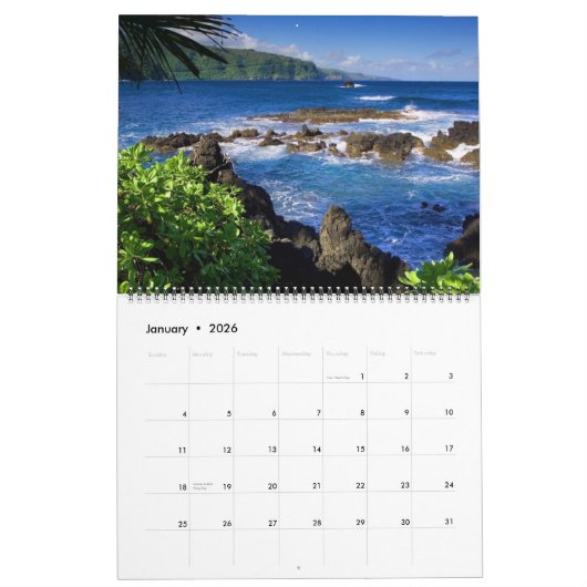Large Size Tropics Paradise Calendar Kalender (Jan 2026)
