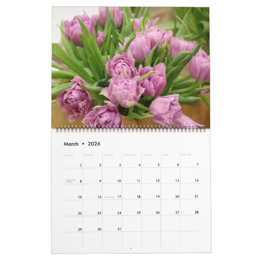 Large Size Tulips Calendar Kalender (Mar 2026)