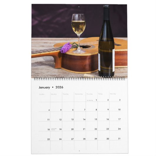 Large Size Wine Lovers Calendar Kalender (Jan 2026)