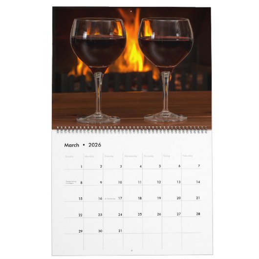 Large Size Wine Lovers Calendar Kalender (Mar 2026)
