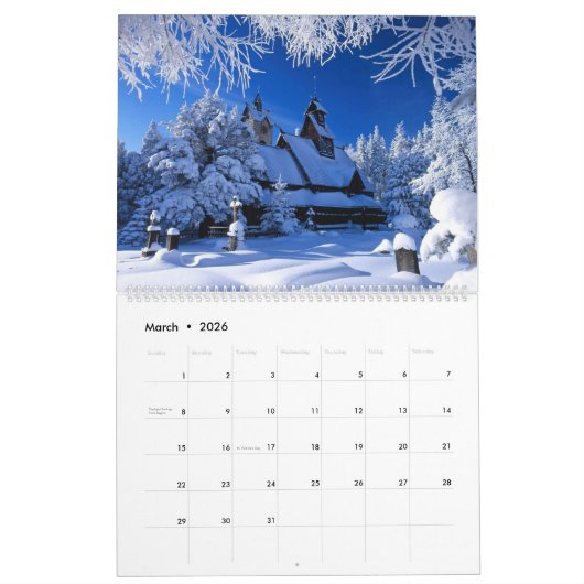 Large Size Winter Calendar Kalender (Mar 2026)