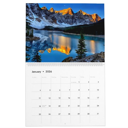Large Size Winter Paradise Calendar Kalender (Jan 2026)