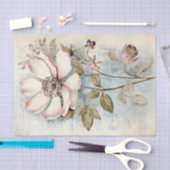 Large Slightly Abstract Pale Pink Long Stem Peony Tissuepapier (Craft)