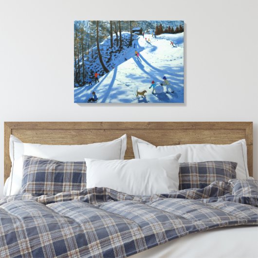 Large Snowball Zermatt Canvas Afdruk (Insitu (Slaapkamer))