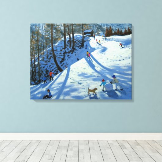 Large Snowball Zermatt Canvas Afdruk (Insitu (Houten vloer))