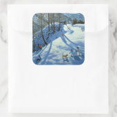 Large Snowball Zermatt Vierkante Sticker (Tas)