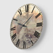 Large Sunrise Deer Clock met Roman Numerals Grote Klok (Hoek)
