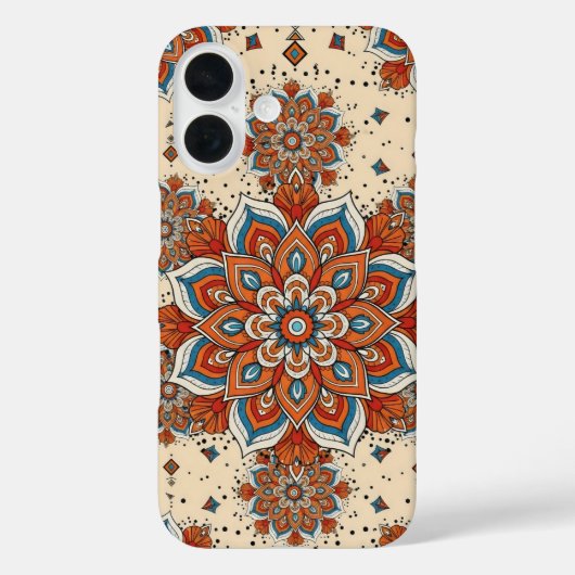 large, symmetrical mandala design Case-Mate iPhone case (Achterkant)