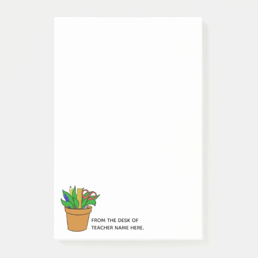 Large Teacher Post-Its with Name Personalization  Post-it® Notes (Voorkant)