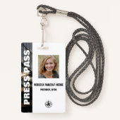 Large Text SPECIAL EVENT PERSKAART en foto-ID. Badge (Voorkant met draagriem)