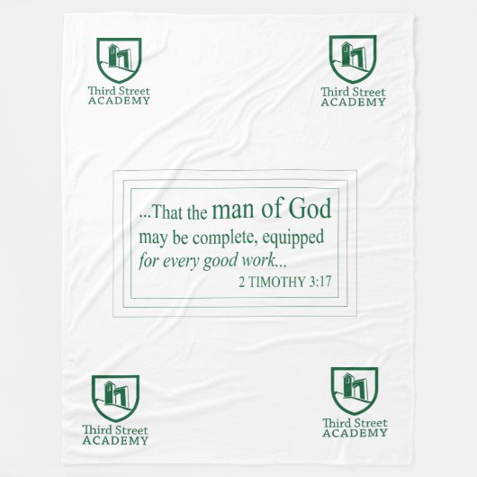 Large Third Street Academy Fleece Blanket (Voorkant)