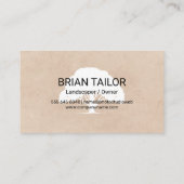 Large Tree Logo | Tuinieren | Landschapsarchitectu Visitekaartje (Achterkant)