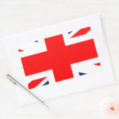 Large Union Jack.png Rechthoekige Sticker (Envelop)