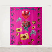 Large Valentine Tapestry Wandkleed (Voorkant)