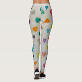 Large Watercolor Hearts Leggings (Achterkant)