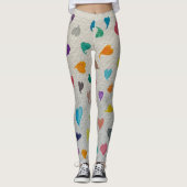 Large Watercolor Hearts Leggings (Voorkant)